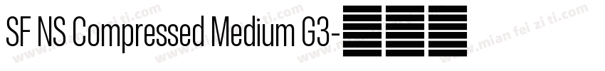 SF NS Compressed Medium G3字体转换